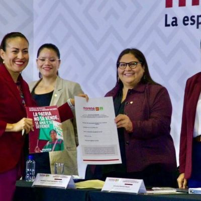 Milena-Quiroga-se-registra-como-aspirante-a-coordinadora-estatal-de-Morena-en-BCS
