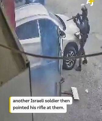 Caso-en-Qalandiya-agente-de-la-policia-fronteriza-arroja-granada-aturdidora-dentro-de-un-auto