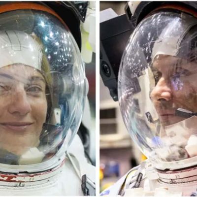 Astronautas-realizan-caminata-espacial-para-preparar-nuevos-paneles-solares-de-la-EEI
